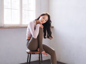 3way tie-waist long sleeve Tops / sakura(pink) Tops with ribbon