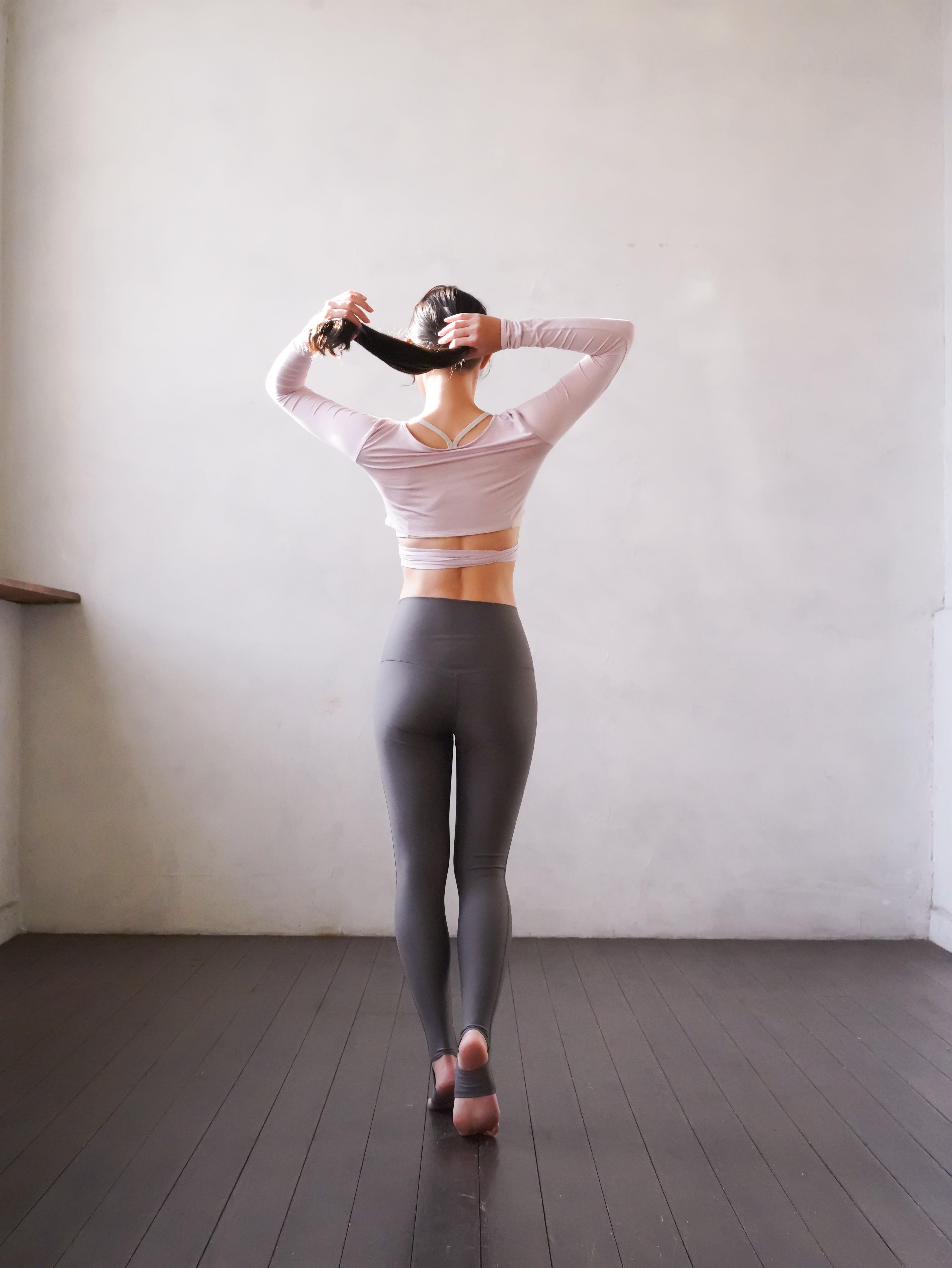 3way tie-waist long sleeve Tops / sakura(pink) Tops with ribbon