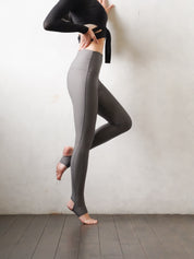 2way high waist stirrup leggings / stone(gray) trend leggings