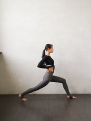 2way high waist stirrup leggings / stone(gray) trend leggings