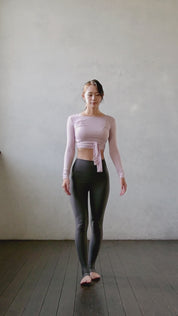 2way high waist stirrup leggings / stone(gray) trend leggings