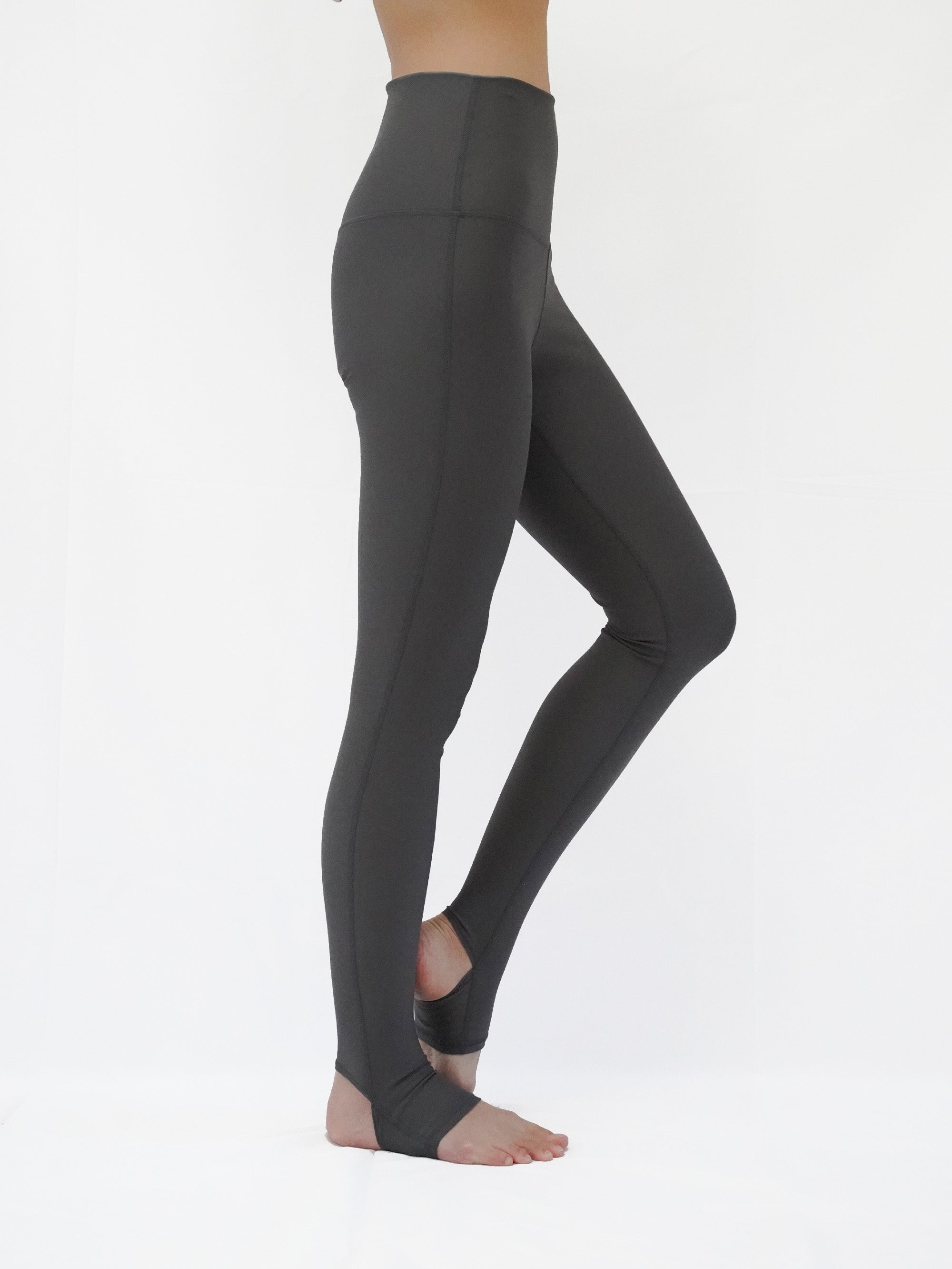 2way high waist stirrup leggings / stone(gray) trend leggings
